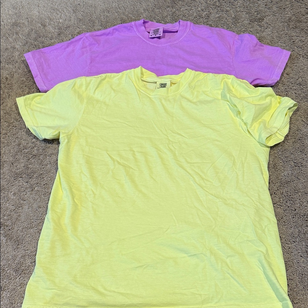 Comfort Colors Purple and Yellow Short Sleeve Tees